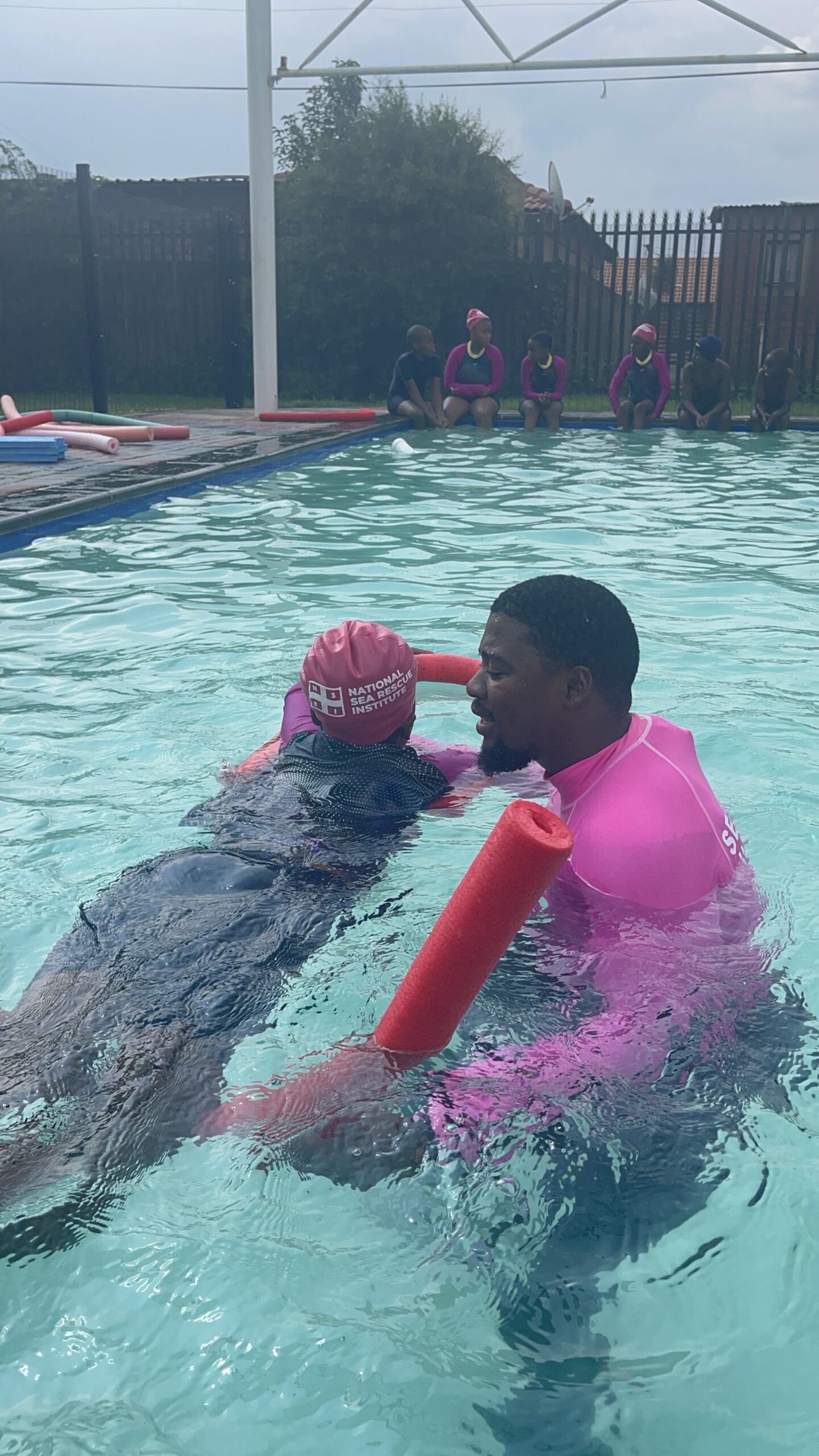 Beyond the Shore Initiative – Learner from Funukukhanya Primary School with Drowning prevention Instructor Nkosinathi Simelane